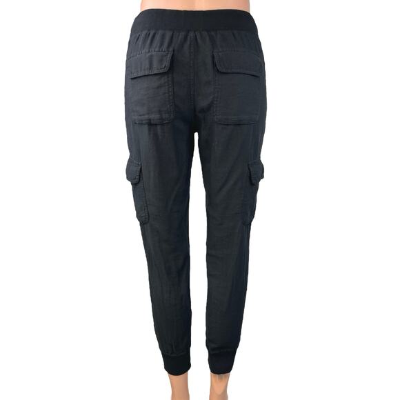 Aritzia Community Cebu Black Pull On Tapered Cargo Jogger Sweat Pants Size XXS - Picture 3 of 5